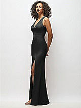 Alt View 2 Thumbnail - Black Criss-Cross Cutout Back Maxi Dress with Front Slit