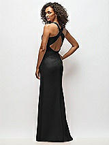 Alt View 3 Thumbnail - Black Criss-Cross Cutout Back Maxi Dress with Front Slit