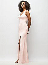 Alt View 2 Thumbnail - Blush Criss-Cross Cutout Back Maxi Dress with Front Slit