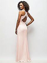 Alt View 3 Thumbnail - Blush Criss-Cross Cutout Back Maxi Dress with Front Slit
