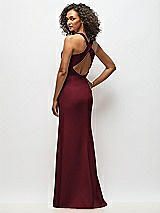 Alt View 3 Thumbnail - Cabernet Criss-Cross Cutout Back Maxi Dress with Front Slit