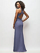 Alt View 3 Thumbnail - French Blue Criss-Cross Cutout Back Maxi Dress with Front Slit