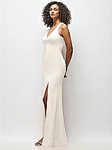 Alt View 2 Thumbnail - Ivory Criss-Cross Cutout Back Maxi Dress with Front Slit