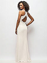Alt View 3 Thumbnail - Ivory Criss-Cross Cutout Back Maxi Dress with Front Slit
