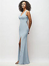 Alt View 2 Thumbnail - Mist Criss-Cross Cutout Back Maxi Dress with Front Slit