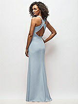 Alt View 3 Thumbnail - Mist Criss-Cross Cutout Back Maxi Dress with Front Slit