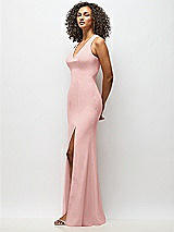 Alt View 2 Thumbnail - Rose Criss-Cross Cutout Back Maxi Dress with Front Slit