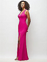 Alt View 2 Thumbnail - Think Pink Criss-Cross Cutout Back Maxi Dress with Front Slit