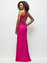 Alt View 3 Thumbnail - Think Pink Criss-Cross Cutout Back Maxi Dress with Front Slit