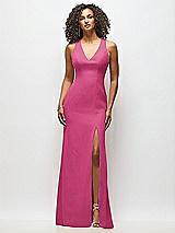 Alt View 1 Thumbnail - Tea Rose Criss-Cross Cutout Back Maxi Dress with Front Slit