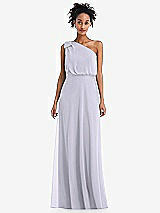 Front View Thumbnail - Silver Dove One-Shoulder Bow Blouson Bodice Maxi Dress