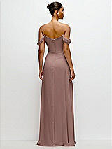 Rear View Thumbnail - Sienna Off-the-Shoulder Draped Neckline Maxi Dress