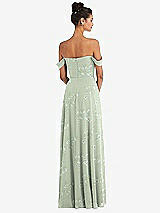 Alt View 2 Thumbnail - Vintage Primrose Sage Off-the-Shoulder Draped Neckline Maxi Dress