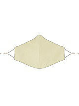 Front View Thumbnail - Butter Yellow Satin Twill Reusable Face Mask
