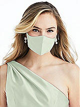Alt View 2 Thumbnail - Mint Green Satin Twill Reusable Face Mask