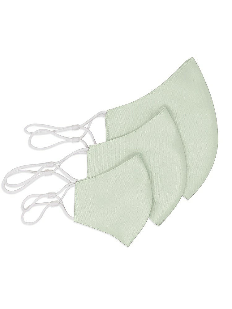 Back View - Mint Green Satin Twill Reusable Face Mask