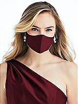 Alt View 2 Thumbnail - Cabernet Satin Twill Reusable Face Mask