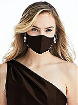 Alt View 2 Thumbnail - Espresso Satin Twill Reusable Face Mask