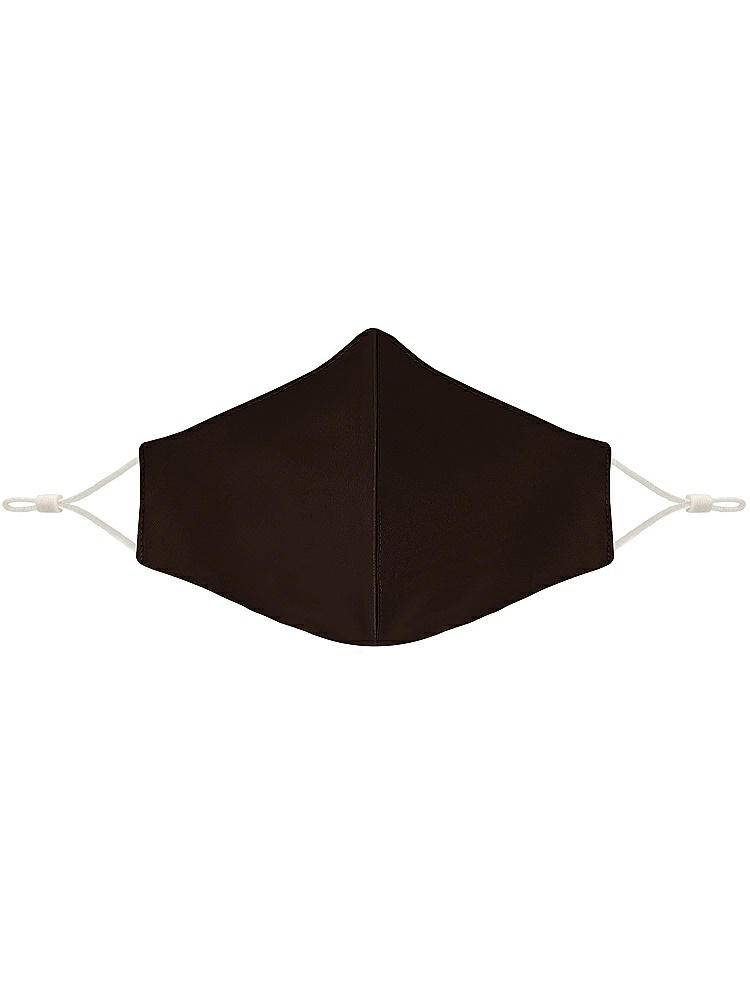 Front View - Espresso Satin Twill Reusable Face Mask