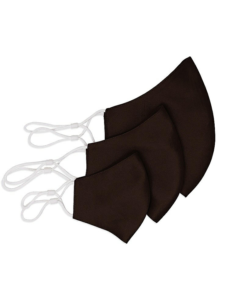Back View - Espresso Satin Twill Reusable Face Mask