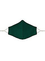 Front View Thumbnail - Hunter Green Satin Twill Reusable Face Mask