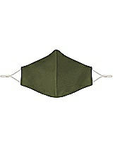 Front View Thumbnail - Olive Green Satin Twill Reusable Face Mask