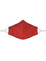 Front View Thumbnail - Poppy Red Satin Twill Reusable Face Mask