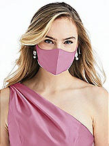 Alt View 2 Thumbnail - Powder Pink Satin Twill Reusable Face Mask