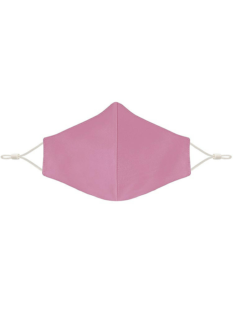 Front View - Powder Pink Satin Twill Reusable Face Mask
