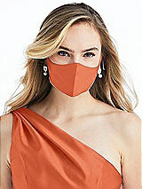 Alt View 2 Thumbnail - Portofino Orange Satin Twill Reusable Face Mask