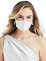 Alt View 2 Thumbnail - White Satin Twill Reusable Face Mask
