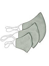 Rear View Thumbnail - Willow Green Satin Twill Reusable Face Mask