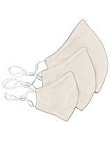 Rear View Thumbnail - Ivory Soft Jersey Reusable Face Mask