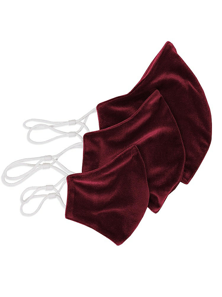 Back View - Cabernet Lux Velvet Reusable Face Mask
