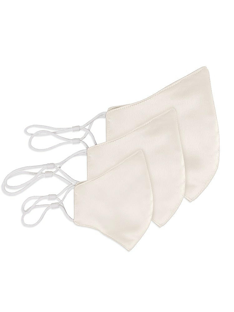 Back View - Ivory Lux Charmeuse Reusable Face Mask