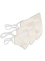 Rear View Thumbnail - Ivory Lux Charmeuse Reusable Face Mask