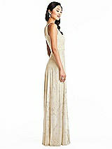Side View Thumbnail - Butter Yellow Floral Bella Bridesmaids Dress BB130