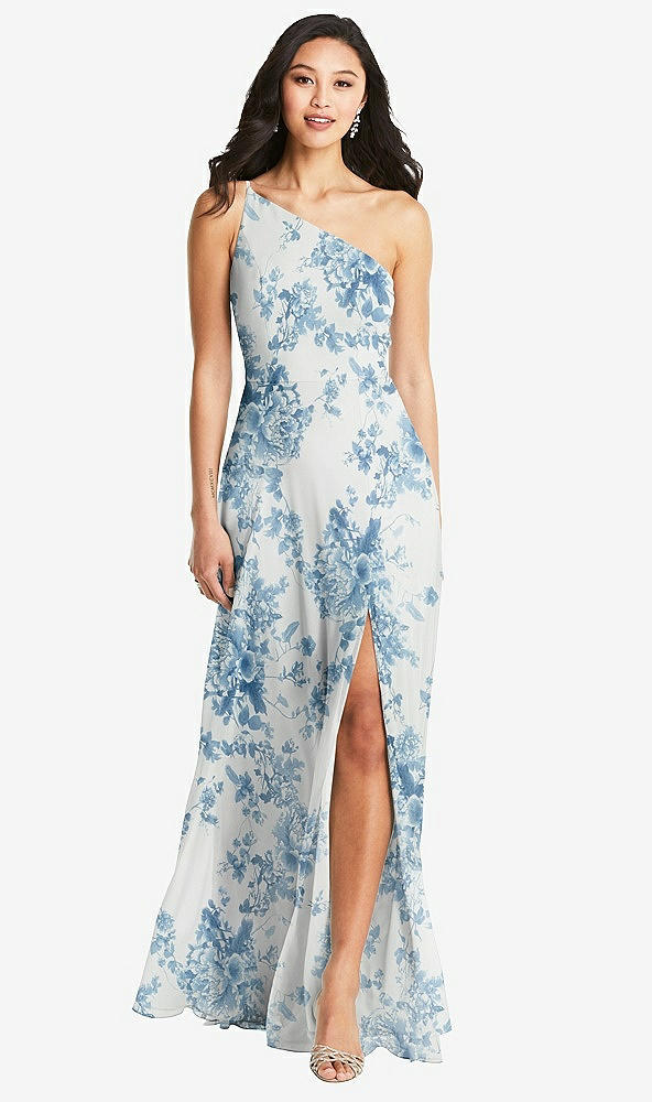 Front View - Cottage Rose Dusk Blue Bella Bridesmaids Dress BB130