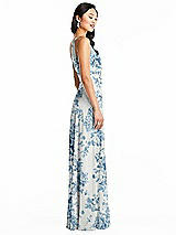 Side View Thumbnail - Cottage Rose Dusk Blue Bella Bridesmaids Dress BB130