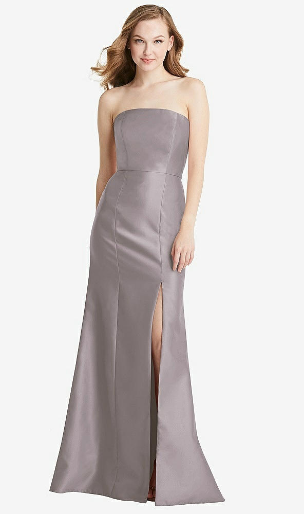 Front View - Cashmere Gray Bella Bridesmaids Dress BB133