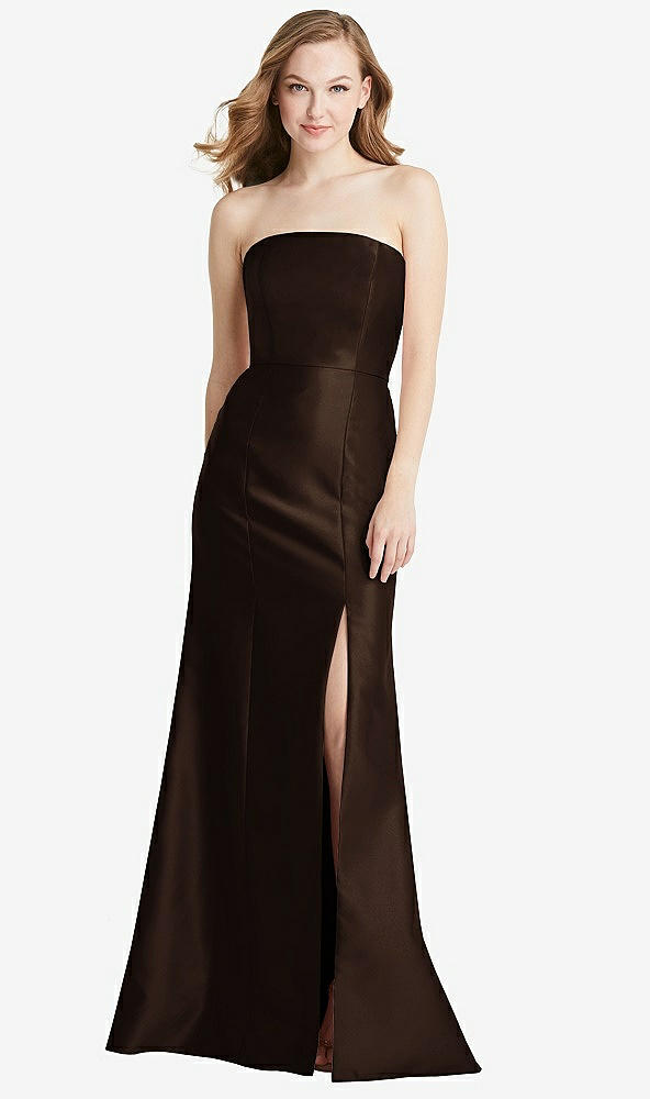 Front View - Espresso Bella Bridesmaids Dress BB133
