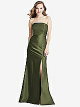 Front View Thumbnail - Olive Green Bella Bridesmaids Dress BB133