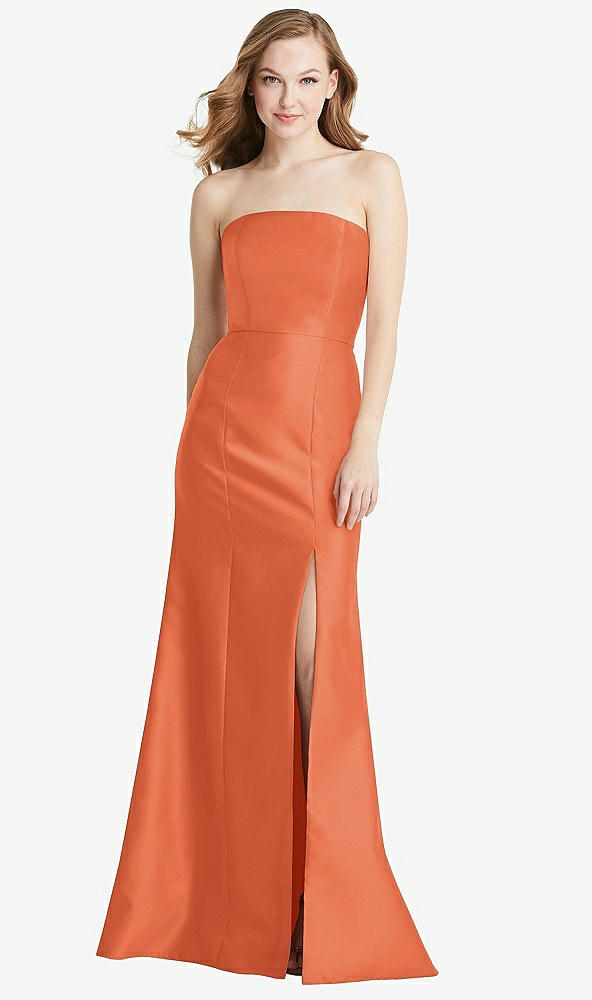 Front View - Portofino Orange Bella Bridesmaids Dress BB133