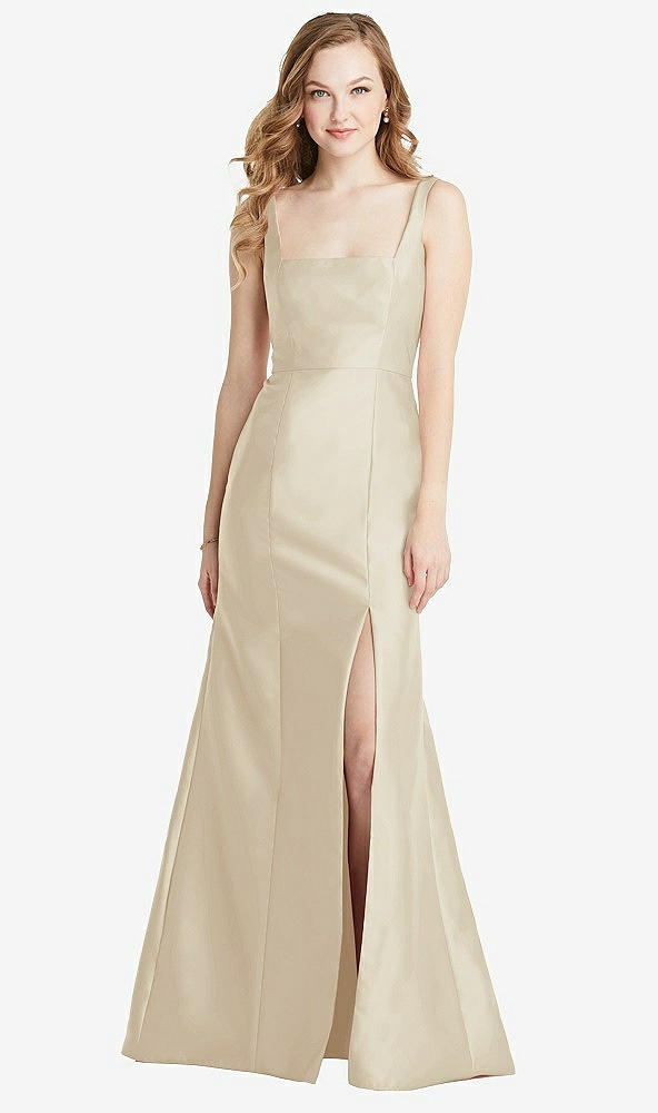 Front View - Champagne Bella Bridesmaids Dress BB135