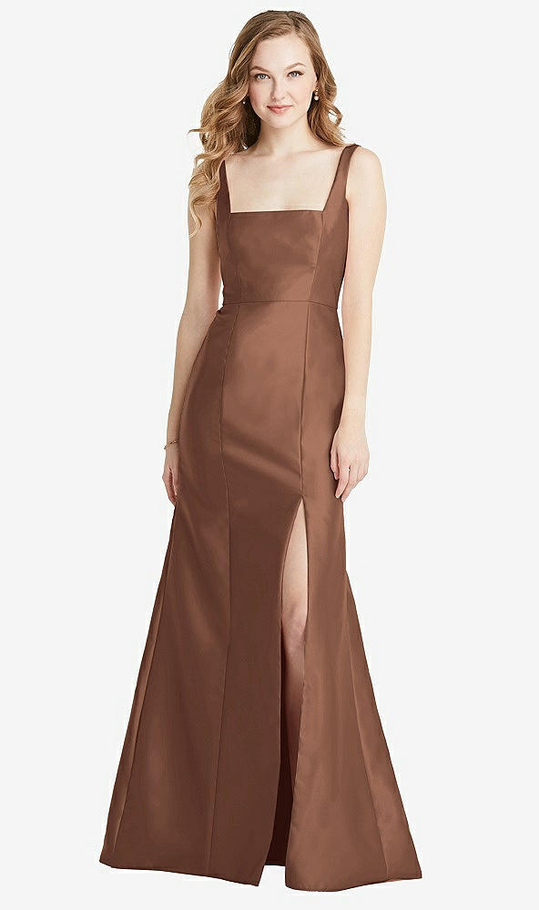 Front View - Cognac Bella Bridesmaids Dress BB135