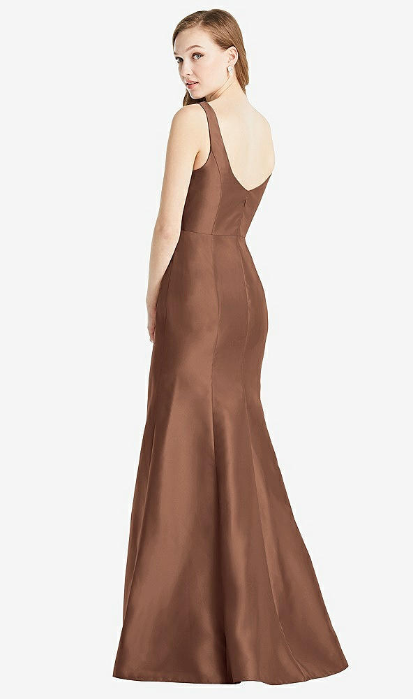 Back View - Cognac Bella Bridesmaids Dress BB135