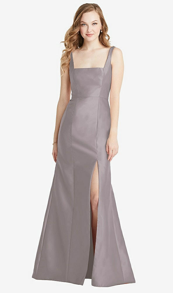 Front View - Cashmere Gray Bella Bridesmaids Dress BB135