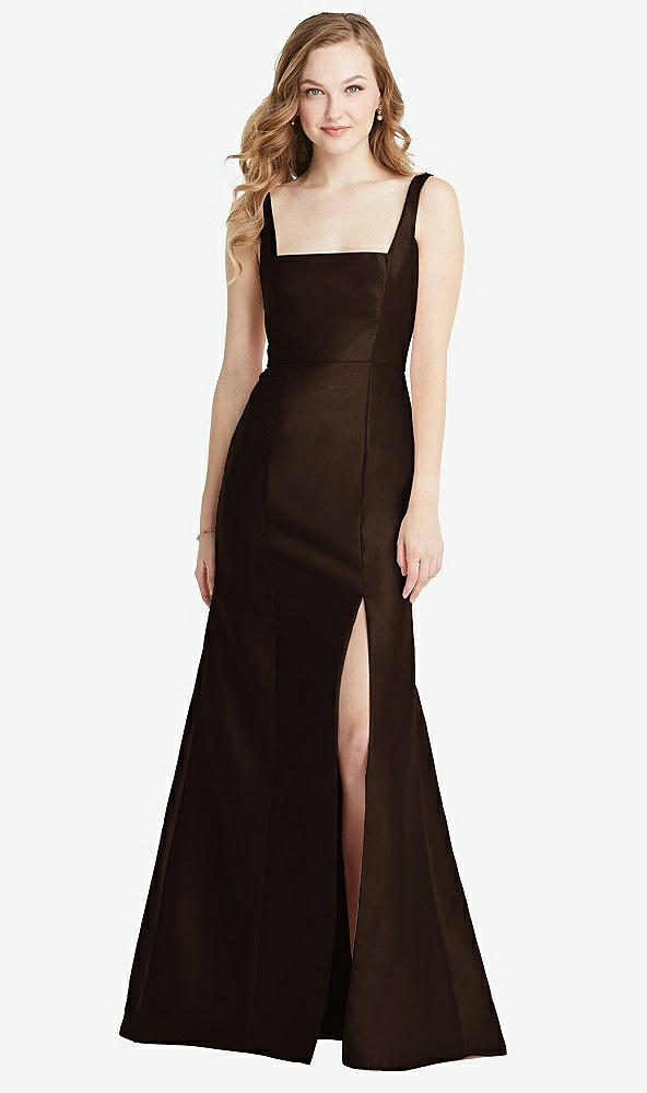 Front View - Espresso Bella Bridesmaids Dress BB135
