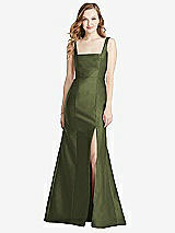 Front View Thumbnail - Olive Green Bella Bridesmaids Dress BB135
