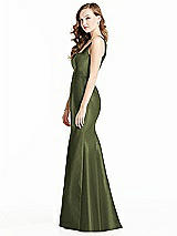 Side View Thumbnail - Olive Green Bella Bridesmaids Dress BB135